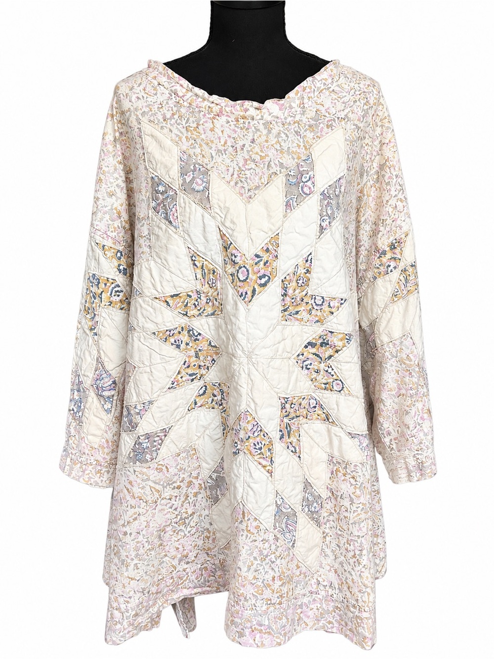 Magnolia Pearl Quilted Star Tunic Top Oversized Cotton Patchwork